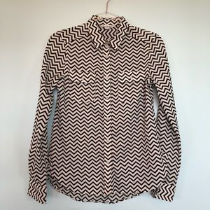 Chevron American Eagle Botton Up Blouse